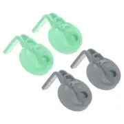 4Pcs Mason Jar Pour Spout Lid, Mason Jar Lids with Handle, Gray/Cyan
