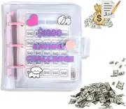 Cukeyouz Savings Binder Reusable Budget Book with Cash Envelopes Frosted Cover Money Organizer for Cash Savings Challenges Notebook Pink-B