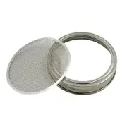 Metal Mesh Screen Sprouting Strainer Lid Filter Cover For Wide Mouth Mason Jar