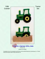 Tractor Coaster Set- Plastic Canvas Pattern or Kit
