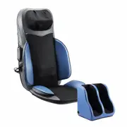Full Body Massage Cushion Shiatsu Back Neck Massaging Chair Seat Pad Kneading Rolling Vibration Heating Relax with Foot Massager Remote Pillow Homasa