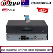 NEW Dahua WizSense AI 4CH 4PoE NVR Network Video Recorder 80Mbps NVR4104HS-P-EI