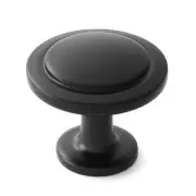10 Kitchen Cabinet Drawer 1-1/4" Round Knobs Pull Handle Hardware R120 Black