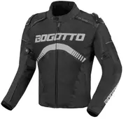 Bogotto Boomerang Waterproof Motorcycle Textile Jacket, black-grey, Size XL for Men Black Grey
