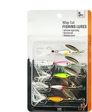 Fishing Spoons Lures, 5X Swim Baits Lures for Bass with Feather Tail, Metal Hooks Sequins, Advanced Tackle Accessories for Men Targeting Sunfish, Crappie, Bass, Trout