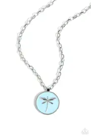 Paparazzi Decorative Dragonfly Blue Necklace NWT