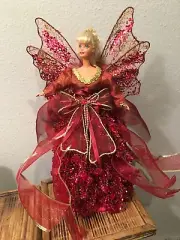 Red & Gold Radiant Angel Barbie - Christmas Tree Topper OOAK Box3