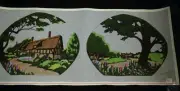 Vintage Hand-Painted Needlepoint Canvas by Monarch NEW Tree Tudor House & Garden