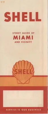 1960 Shell Road Map: Miami NOS