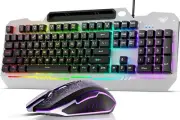 AULA Keyboard, T102 104 Keys Gaming Keyboard and Mouse Combo with RGB Backlit...