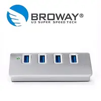 在飛比找PChome24h購物優惠-BROWAY USB 3.0 4PORT HUB集線器 晶鑽