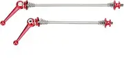Bicycle Wheel Hub Front and Rear Skewers Mountain Bike Quick Release Skewers Set Blue