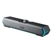 Havit M19 Computer Speaker bluetooth Soundbar Dual 52mm Speakers Dual Bass Diaphragm RGB Light 3.5mm Wired Knob-type Des