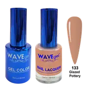 Wave WR133 Glazed Pottery - Royal Collection Gel Polish & Nail Lacquer Duo 15ml