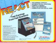 REACT ORIGINAL 1970s NOVELTY ARCADE GAME MACHINE FLYER Vintage Retro Art Promo