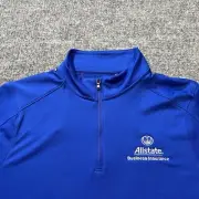 Under Armour Quarter Zip Mens Small Blue Loose L/S Pullover Performance Apparel