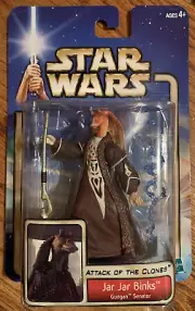 Star Wars 2002 Attack of the Clones 2 #24 Jar Jar Binks Gungan Senator New SW