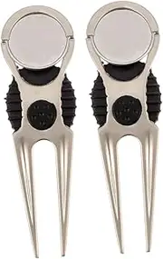 GANAZONO 2pcs Professional Golf Divot Tool Decorative Lawn Repairing Tool Ball Marker for Golf Accessories Durable Design for Maintenance