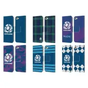 OFFICIAL SCOTLAND RUGBY LOGO 2 LEATHER BOOK WALLET CASE FOR APPLE iPOD TOUCH MP3