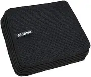 KinHwa Dish Cloths Black Dish Cloth Waffle Cloth Microfibre Cloth Washable Dish Cloths for Kitchen Thick Cleaning Cloth Lint Free 20 cm x 20 cm Pack of 6
