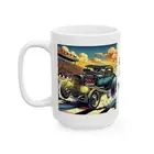 Aww Hell Yeah! Drag Racing Car Ceramic Retro 15oz Coffee Cup for Racing Fans,