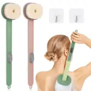 2 Pack Cepillo para el cuerpo de baño con mango largo Exfoliante para la espalda