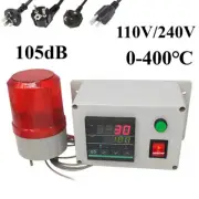 Temperature Controller Alarm 0‑400℃ 110V-240V Sound Light Warning Machine 105dB