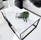 Ciest Square White Marble Nested Coffee Table Set