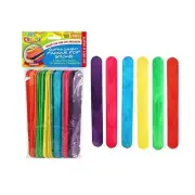20pce Multi-Colour Paddle Pop Sticks Super Jumbo 20cm School Art & Craft Project