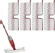 4 Pack Washable Microfiber Refill Spray Mop Pads Compatible with Promist MAX Spray Mop,Red