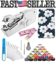 Portable Cordless Handheld Sewing Machine Hand Stitch WithSewing Thread Kit NEW!