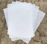 50 Sheets A4 Natural Fiber Mulberry Tree Mulberry Paper Sheets Art Tissue Washi Paper Design Craft Art Origami Suppliers Card Making DIY Crafts. (White Color)