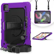 MCC Shockproof iPad Air 4 10.9" 2020 Strap Rugged Case Cover Apple Air4 [Purple]