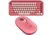 Logitech POP Keys Mouse Wireless Mechanical Keyboard Bundle Set Emoji Rose Pink