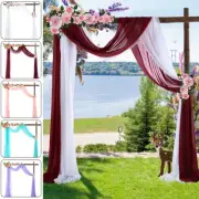 Chiffon Fabric Wedding Arch Backdrop Arbor Drape Scarf for Bridal Ceremony Party