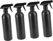 COOPHYA 4Pcs Refillable Plastic Spray Bottles Portable and Versatile Containers for Hair Salon and Car Cleaning Random Pump Head Style Black