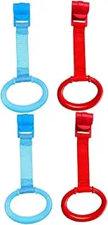 Vaguelly 4 Pcs Colored Zip Ties Cot Handle Ring Bed Ring Bed Stand up Rings Safety Stand Ring Crib Hanging Pull Rings Hand Pull Ring Crib Grab Ring