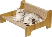 Cat Scratching Post - Relaxing Bed with Scratching Post for Cats - Sisal Training Toy for Kitten Protects Indoor Furniture Living Room