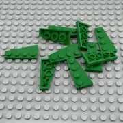 LEGO Plate Wedge - Green - 4 x 2 Right - QTY x10