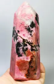 1.86lb Natural Red Tourmaline Agate Crystal Tower Obelisk Point Reiki Healing