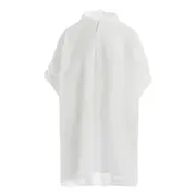 [Y's] Rolled Up Half Sleeve Blouse