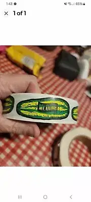 Vintage MT. OLIVE BRAND Pickle Scratch & Sniff Stickers 12 Stickers 2-1/2"