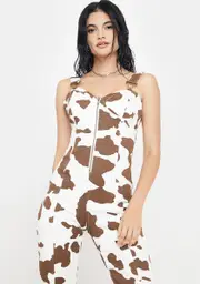 Dairy Dreams Cow Print Overalls