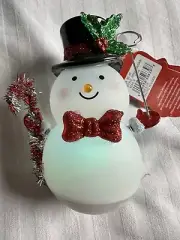 St. Nicholas Square Snowman Picture Holder Frame NWT Christmas LED
