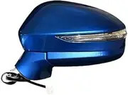Wivplex Car Rearview Mirror, for Toyota, Crown 2015-2018 Black Driver Side Car Side Mirror Assembly(BLACK Left Blue)
