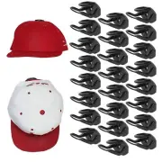 24 Pack Adhesive Hat Hooks for Wall,Hat Rack for Baseball Caps- No Drilling