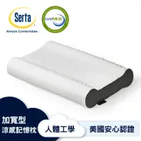 在飛比找momo購物網優惠-【Serta 美國舒達床墊】CoolTwist透氣涼感記憶枕