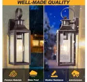 Large Motion Sensor Outdoor Wall Light 20" - Oil Rubbed Bronze Dusk to Dawn NEW