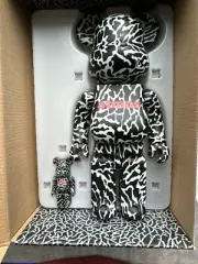 Medicom Toy Bearbrick x Atmos Reverse Elephant Black / Grey 400% + 100% Figure