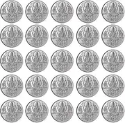 Goddess Laxmi Coin In Pure 999 Silver 1 Gram Set Of 50 Religious Coins